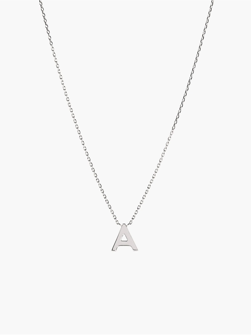 Mejuri Silver “A” Necklace